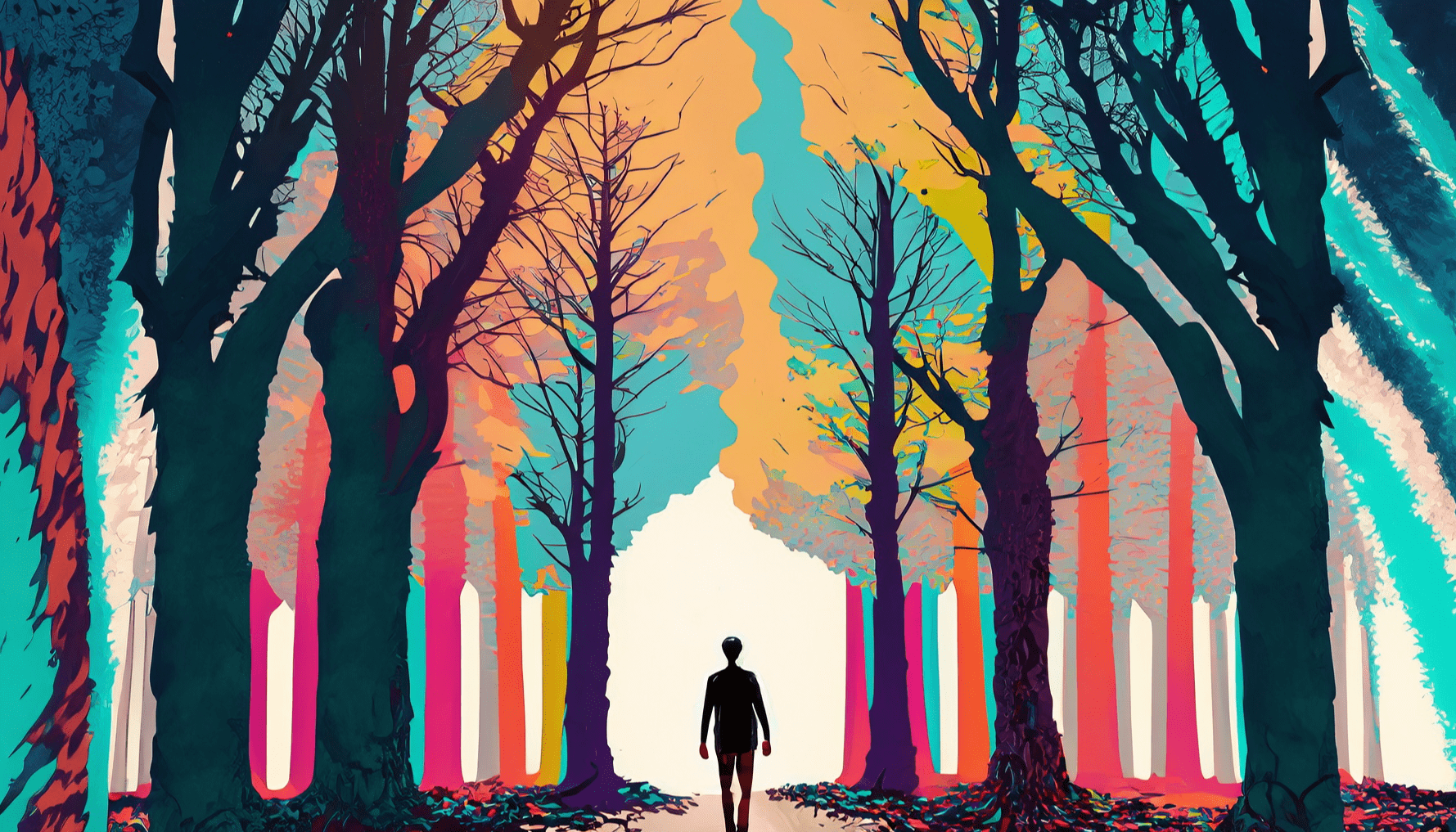 "Walk into the unknown not to escape yourself, but to finally meet who’s been waiting within."